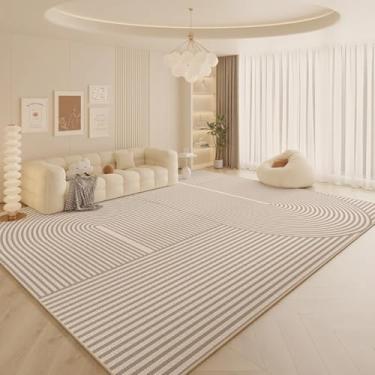 Imagem de Linha de decoração para sala de estar estilo creme, carpete grande, tapete para quarto, vestiário macio, lavável, tapete para sala de estar (200x250 cm/A)