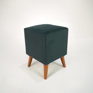 Imagem de Puff Pé palito Suede Decorativo Conforto e Sofisticação para seu Quarto Sala e Penteadeira(Cinza)