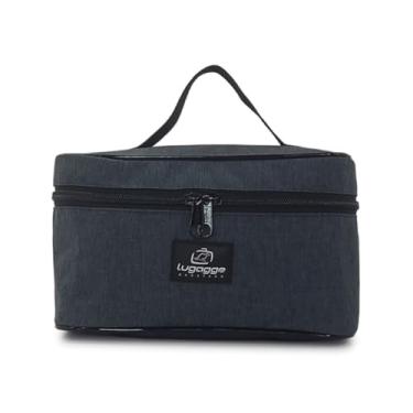 Imagem de Bolsa frasqueira necessarie viagem organizador maquiagem objetos pessoais (Cinza escuro)