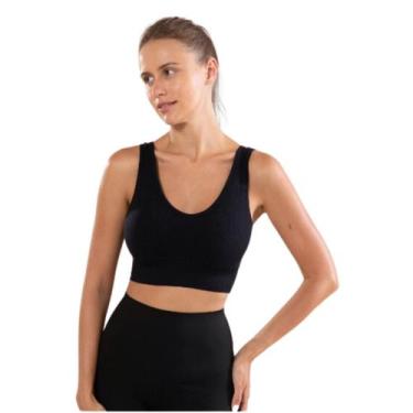 Imagem de Sutiã Sem Costura Top Invisível Reforçado Confortável - WM, P, Preto, 