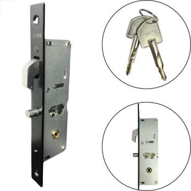 Imagem de Fechadura Correr 816A Tetra Bico De Papagaio Udinese Preto - Udinese P