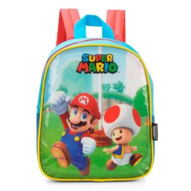 Imagem de Mochila De Costas Super Mario Bros Azul Creche - Luxcel