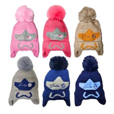Imagem de Gorro Touca Infantil Criança Menino Menina Tricotado Quente Fashion Pa