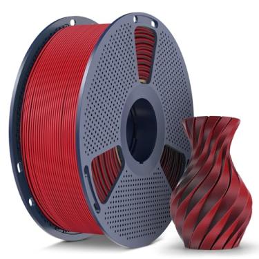 Imagem de SUNLU Filamento fosco PLA de duas cores 1,75 mm, 1 kg (2,2 lbs) Filamento de impressora 3D com mudança de cor, preto e vermelho