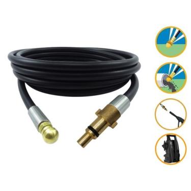Imagem de Mangueira Nylon Desentupidora 6mt Wap Atacama Black Lavadora - COMPATÍ