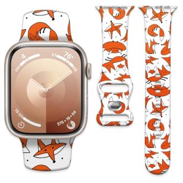 Imagem de Pulseira de relógio compatível com Apple Watch de 38 mm, 40 mm e 41 mm, pulseira de substituição de silicone macio com fecho clássico para Apple Watch Series SE 8, 7, 6, 5, 4, 3, 2 e 1, Utral para