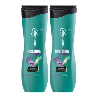 Imagem de Kit 2 Shampoo Monange Restaura Que Eu Gosto! 325ml