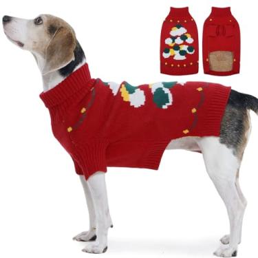 Imagem de Nanaki Suéter Dachshund com gola rolê para cães de tricô de raças médias meninos e meninas, moletom quente de inverno, Natal, Halloween, Ação de Graças, roupa para brincar ao ar livre, roupa de beagle