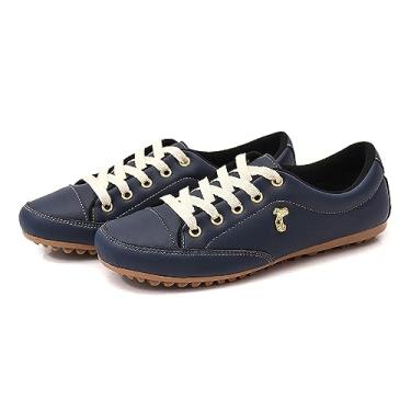 Imagem de Sapatênis Tênis Mocassim Feminino Izabela Araújo - 400 - Azul Marinho Tamanho:33;Gênero:Feminino;Cor:Azul-marinho
