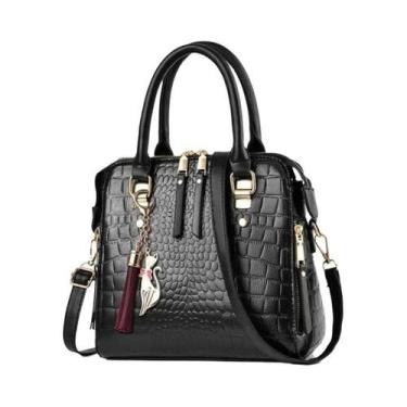 Imagem de Bolsa De Ombro De Luxo Feminina Em Couro PU Com Padrão De Crocodilo E 