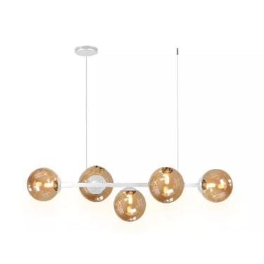 Imagem de Pendente Jabuticaba Branco Globo Ambar 5 G9