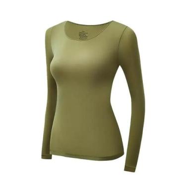 Imagem de Colete Térmico Feminino Plus Size - Regata Íntima para o Inverno, Verd