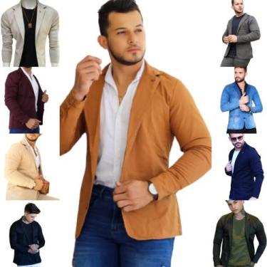 Imagem de Blazer masculino slim - Dragonfly Debatt Jeans, Marrom, GG