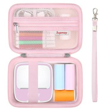 Imagem de Supmay Capa para impressoras térmicas portáteis compatível com Memoking/Phomemo/cabaro/Anycash/Moremore/iDPRT/Suave/Ponek/Lebt Mini impressora adesiva, bolso de malha para rolos de papel, cabo USB,