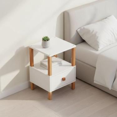 Imagem de Evo Mesa de Cabeceira Branco 1 Gaveta Baixa - EVOLUKIT