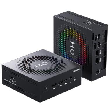 Imagem de PELADN Mini PC, Ryzen AI 9 HX 370 (até 5,1 Ghz), 32GB LPDDR5/1TB PCIe 4.0 SSD, Dual 2.5G LAN, USB4 20Gbps Tipo-C/DP/HD, Mini computador desktop, WiFi7 4K/60Hz Triple-Display USB3.2/BT5.4 Mini