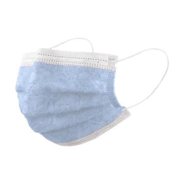 Imagem de Máscara facial descartável de renda feminina com impressão à prova de 