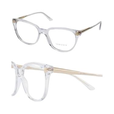 Imagem de VERSACE Óculos VE3242A Medusa oval em forma de coração com kit de óculos de luxo