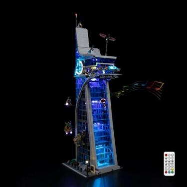 Imagem de Nitemode LED Light Kit Compatible with Lego 76269, UpgradedAvengers Tower Building Models Set Lighting Accessories,No Model(Remote Sound Control Version)
