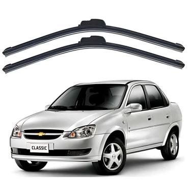 Imagem de Par de Palhetas Limpador de Parabrisa Dianteiro Para Chevrolet Corsa Classic 1995 Até 2016