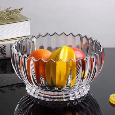 Imagem de Fruteira De Cristal Centro De Mesa Redonda Requinte 22 X 12