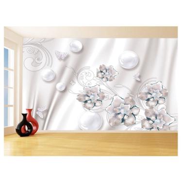 Imagem de Papel De Parede 3D Floral Textura Sala Flores 3,5M Xfl307