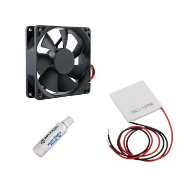 Imagem de Kit Ventilador Cooler + Placa Peltier + Pasta Térmica para Bebedouros 