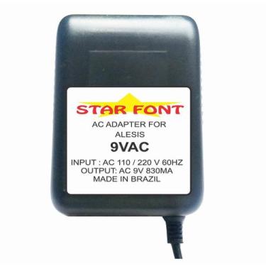 Imagem de Fonte 9VAC 830mA Compatível com Equipamentos Alesis - Bivolt com Chave