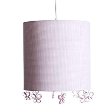 Imagem de Lustre Tubular Borboleta Rosa Quarto Bebê Infantil Menina