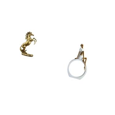 Imagem de Fenteer Estátua de Cavalo E Feita à Mão, Peça Central de Mesa para Hotéis, Estantes, Lareira, Quarto, Leitores, Presente, Escultura Abstrata de Fazenda