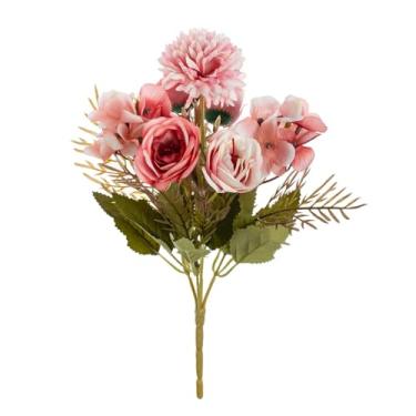 Imagem de Rosas de seda, flores artificiais, casamento, decoração para festivais, buquês de noiva, artesanato, scrapbook, guirlanda, acessórios para fotografia, caixa faça você mesmo (1 peça/rosa vermelha)