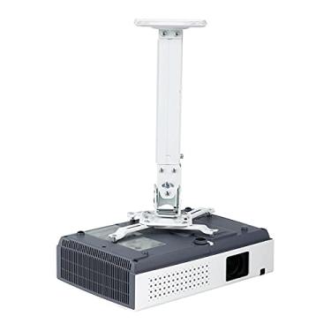 Imagem de Suporte para projetor, suporte para projetor, suporte de teto para teto plano ou inclinado, altura ajustável com comprimento extensível, suporte para projetor de 25 a 38 cm