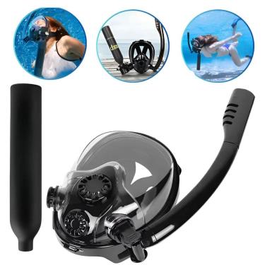 Imagem de Mascara De Mergulho Cilindro Oxigenio Snorkel Oculos Manometro Full Face Anti Embaçamento