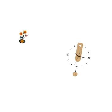 Imagem de Fenteer Suporte para Papel Toalha com Suporte Vertical Antiderrapante E Relógio de Parede Silencioso com Grandes Algarismos Romanos, Ornamento de Acrílico Par