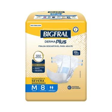Imagem de Fralda Adulto / Geriátrica - Bigfral Derma Plus - Tamanho M  Pacote c/