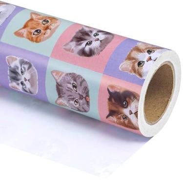 Imagem de Papel de embrulho WRAPAHOLIC Cat Mini Roll 43cm x 10m