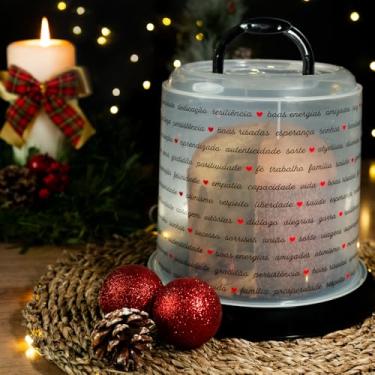 Imagem de Porta Panetone Chocotone Natal Decorado Plástico Plasútil