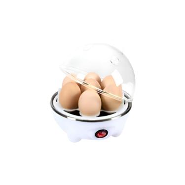 Imagem de Cozedor de Ovos Elétrico Multifuncional Egg Cooker a Vapor – Prepara até 7 Ovos, Ideal para Café da Manhã, Lanche e Almoço,110V (Branco)