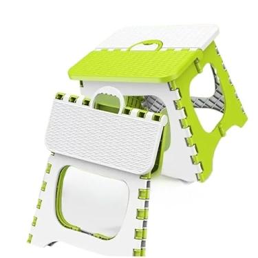 Imagem de Banqueta Banquinho Dobrável De Plástico Resistente Para Viagem(verde,1)