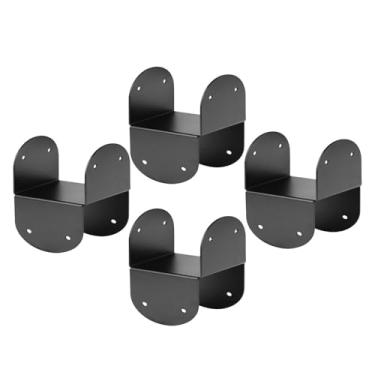 Imagem de Ｂｅｓｇａ 4 peças de suportes de amarração para postes, conectores de postes para vigas, suportes de amarração superiores para corrimãos de celeiros de jardim,