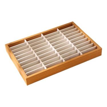 Imagem de Dynwave Suporte para pulseiras, bandeja para exibição de joias, enfeites multifuncionais, presentes, estojo organizador de armazenamento de grande capacidade, Bege Branco