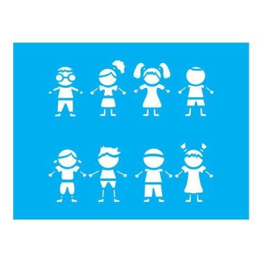 Imagem de Stencil Tamako Crianças - 15X20Cm - Ref A3206