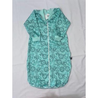 Imagem de Saco de Bebe Pijama Malha Meia Estação Suedine 100% Algodão Estampado 