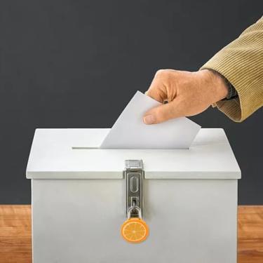 Imagem de 1 Cadeado laranja adorável com tema de frutas com chaves para caixa de joias, bolsa, armário, baú do tesouro, malas, armários, diário, caderno