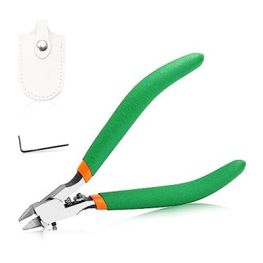 Imagem de Pinça modelo de lâmina única, cortador lateral pontiagudo com borda ultrafina e capa de couro para construção Gundam