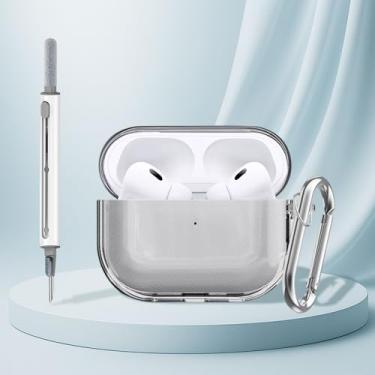 Imagem de Conjunto de 3 peças de capa de TPU para ADS Pro3 - capa antiamarelamento à prova de choque com mosquetão e caneta de limpeza, proteção total para fones de ouvido, preta