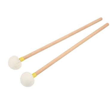 Imagem de RiToEasysports Malho de Tambor Juntos para Percussão Fácil e Uniforme, Cabo de Bordo, 2 Peças de Malho de Tambor, para Baixo, Tímpanos, Caisse Claire (Amarelo)