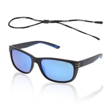 Imagem de TUCKBOLD 1 conjunto de óculos de sol anti-reflexo triacetil celulos PC esportes ao ar livre para motocross Dirt Bike ATV lente azul armação preta azul