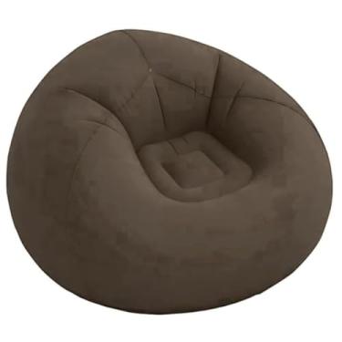 Imagem de Sofá Poltrona Puff Portátil Inflável Casa Evento Praia Viagem Acampamento Ambiente Internos Externo (MARROM)