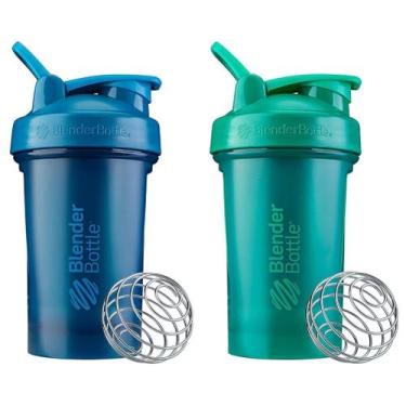 Imagem de Shaker Bottle BlenderBottle Classic V2 590ml Azul Oceano e Verde